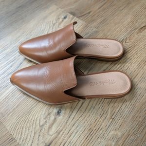 NEW Madewell Gemma Mules in Leather "English Saddle" - Size 5